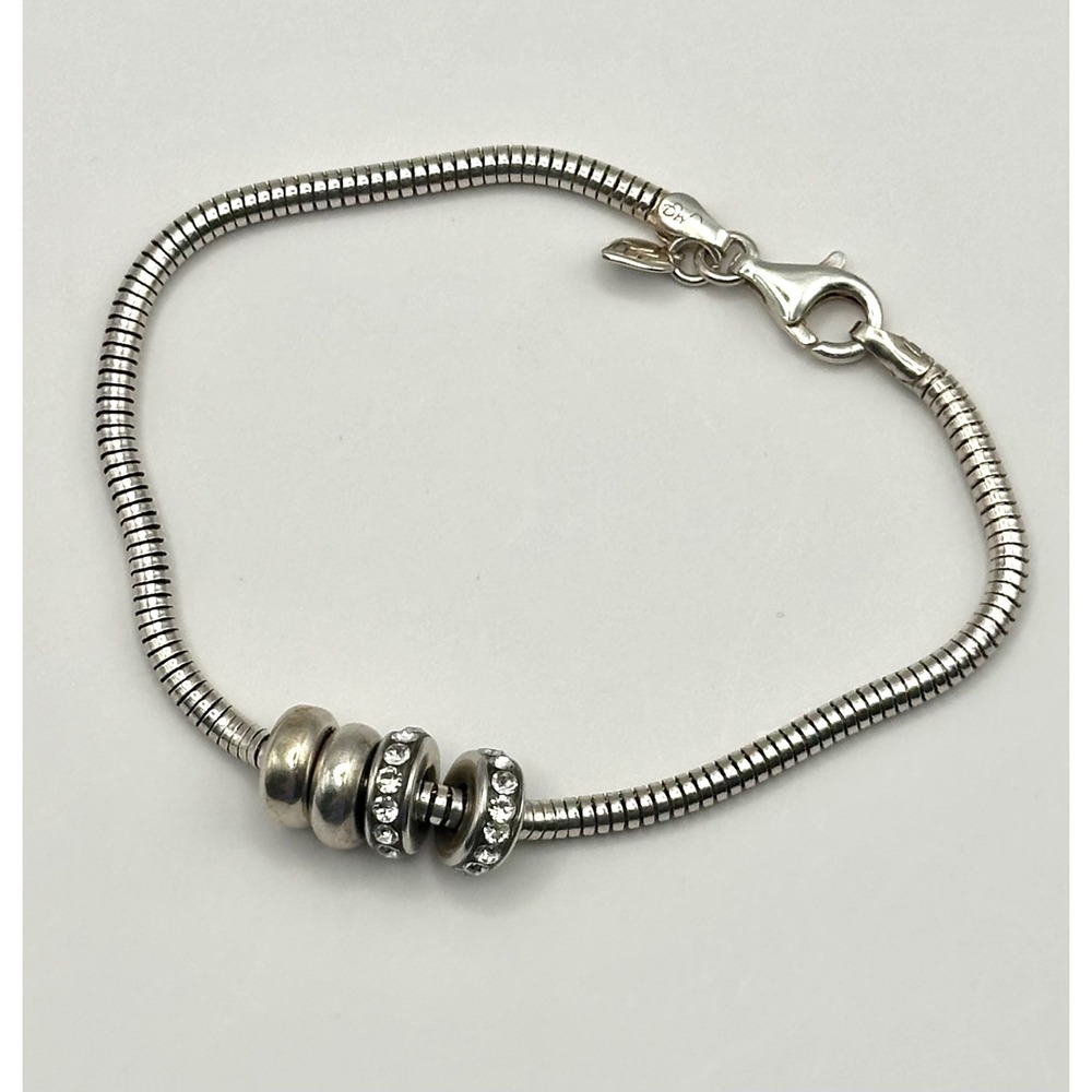 Michael Anthony Snake Charm Bracelet Sterling Silver 925 Italy